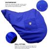 Harrison Howard Premium English Saddle Cover, Waterproof/Breathable Fleece-Lined Long-Lasting Outer Damage Protection Saddle Cover(Champion Blue)