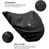 Harrison Howard Premium English Saddle Cover, Waterproof/Breathable Fleece-Lined Long-Lasting Outer Damage Protection Saddle Cover(Mars Black)