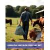 Harrison Howard Square Opening Slow Feed Hay Nets for Horses Large Capacity Horse Feed Bag Reduce Hay Waste Promote Healthy Digestion Blue 35 * 31”(Blue)