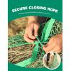 Harrison Howard Square Opening Slow Feed Hay Nets for Horses Large Capacity Horse Feed Bag Reduce Hay Waste Promote Healthy Digestion Blue 35 * 31”(Green)
