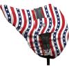 Harrison Howard Premium English Saddle Cover, Waterproof/Breathable Fleece-Lined Long-Lasting Outer Damage Protection Saddle Cover(Starry Stripes)