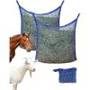 Harrison Howard Square Opening Slow Feed Hay Nets for Horses Large Capacity Horse Feed Bag Reduce Hay Waste Promote Healthy Digestion Blue 35 * 31”(Blue)