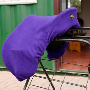 Harrison Howard Fleece Horse Saddle Cover for GP/CC Horse Saddle Cover Reliable Protection Dust Prevention Machine Washable – Purple(Purple)
