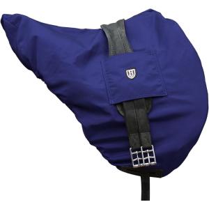 Harrison Howard Premium English Saddle Cover, Waterproof/Breathable Fleece-Lined Long-Lasting Outer Damage Protection Saddle Cover(Navy)