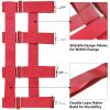 Harrison Howard Adjustable Horse Stall Guard Poly 4 Slat Door Guard for Horse Barns Sturdy Webbing Grid Design Stall Guard Red(Red)