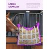 Harrison Howard Premium Durable Horse Hay Bag Slow Feed Hay Bag Waterproof Fabric Large Capacity Horse Tote 3pcs- Red(Purple)