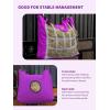 Harrison Howard Premium Durable Horse Hay Bag Slow Feed Hay Bag Waterproof Fabric Large Capacity Horse Tote 3pcs- Red(Purple)