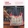 Harrison Howard Premium Durable Horse Hay Bag Slow Feed Hay Bag Waterproof Fabric Large Capacity Horse Tote 3pcs- Red(Red)