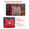 Harrison Howard Premium Durable Horse Hay Bag Slow Feed Hay Bag Waterproof Fabric Large Capacity Horse Tote 3pcs- Red(Red)