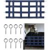 Harrison Howard Adjustable Horse Stall Guard Poly 4 Slat Door Guard for Horse Barns Sturdy Webbing Grid Design Stall Guard Red(Navy)