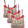 Harrison Howard Premium Durable Horse Hay Bag Slow Feed Hay Bag Waterproof Fabric Large Capacity Horse Tote 3pcs- Red(Red)