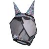 Harrison Howard Pro LumiVista Horse Half Face Fly Mask Large Eye Space with Ears UV Protection for Horse Cute Hearts L(Iridescent Prints)