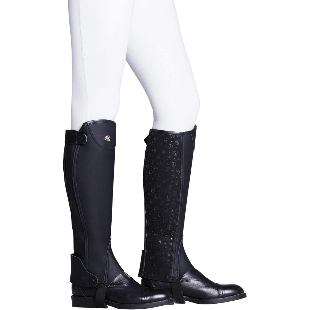 imageHarrison Howard Equestrian Half Chaps Horse Riding Half Chaps Suede Half Chaps