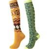 Harrison Howard 2/Pack Riding Socks Equestrian Women, Knee-High Socks for Women Soft Breathable and Moisture-Wicking(Green/Yellow)