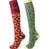 Harrison Howard 2/Pack Riding Socks Equestrian Women, Knee-High Socks for Women Soft Breathable and Moisture-Wicking(Red/Green)