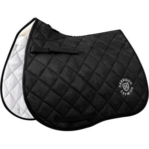 Harrison Howard English Saddle Pad for Horse Riding Non-Slip Suede All Purpose Saddle Pad Soft Cushioning for Horse Back(Black)