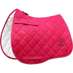 Harrison Howard English Saddle Pad for Horse Riding Non-Slip Suede All Purpose Saddle Pad Soft Cushioning for Horse Back(Magenta)