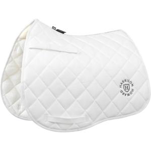 Harrison Howard English Saddle Pad for Horse Riding Non-Slip Suede All Purpose Saddle Pad Soft Cushioning for Horse Back(White)