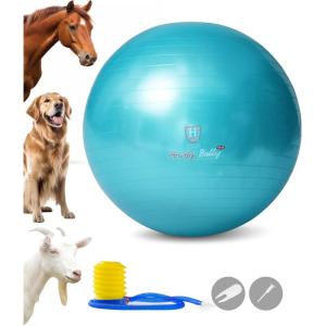Harrison Howard Howdy Bally Mega Horse Play Ball Anti-Burst Giant Play Ball for Horses 30 Inch-Turquoise