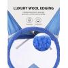 Harrison Howard CareMaster Horse Fly Mask UV Protective Fine Mesh with Extra Wool Soft Touch on Skin Cerulean Blue M(Cerulean Blue)