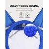 Harrison Howard CareMaster Horse Fly Mask UV Protective Fine Mesh with Extra Wool Soft Touch on Skin Cerulean Blue M(Champion Blue)