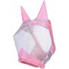 Harrison Howard CareMaster Horse Fly Mask UV Protective Fine Mesh with Extra Wool Soft Touch on Skin Cerulean Blue M(Light Pink)