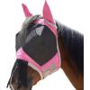 Harrison Howard CareMaster Horse Fly mask with Ears and Nose Fringe Fly Protector Defender Mask Light Pink Full Size(Light Pink)