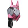 Harrison Howard CareMaster Horse Fly mask with Ears and Nose Fringe Fly Protector Defender Mask Light Pink Full Size(Light Pink)