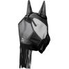 Harrison Howard CareMaster Horse Fly mask with Ears and Nose Fringe Fly Protector Defender Mask Light Pink Full Size(Piano Black)