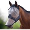 Harrison Howard CareMaster Midge-Proof Fleece Padding Horse Fly Mask Full Face No Ears Silver/Black Retro Large Full Size(Black/Silver)