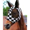 Harrison Howard Super Comfort Stretchy Fly Mask Large Eye Space with UV Protection Soft on Skin with Breathability Fly Mask -Amethyst Cob (Medium)(Checker Board)
