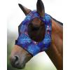 Harrison Howard Super Comfort Stretchy Fly Mask Large Eye Space with UV Protection Soft on Skin with Breathability Fly Mask -Amethyst Cob (Medium)(Chic Blue)