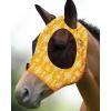 Harrison Howard Super Comfort Stretchy Fly Mask Large Eye Space with UV Protection Soft on Skin with Breathability Fly Mask -Amethyst Cob (Medium)(Floral Retro)