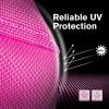 Harrison Howard UV-Proof Forelock Opening Reliable Protection Horse Fly Mask Long Nose with Ears Black Horse Large(Magenta)