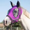 Harrison Howard Super Comfort Stretchy Fly Mask Large Eye Space with UV Protection Soft on Skin with Breathability Fly Mask -Amethyst Cob (Medium)(Amethyst)
