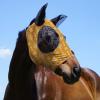 Harrison Howard Super Comfort Stretchy Fly Mask Large Eye Space with UV Protection Soft on Skin with Breathability Fly Mask -Amethyst Cob (Medium)(Floral Retro)