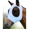 Harrison Howard Super Comfort Stretchy Fly Mask Large Eye Space with UV Protection Soft on Skin with Breathability Fly Mask -Amethyst Cob (Medium)(Icy Blue)