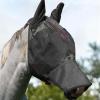 Harrison Howard UV-Proof Forelock Opening Reliable Protection Horse Fly Mask Long Nose with Ears Black Horse Large(Black)