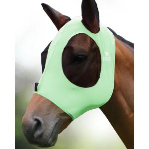 Harrison Howard Super Comfort Stretchy Fly Mask Large Eye Space with UV Protection Soft on Skin with Breathability Fly Mask -Amethyst Cob (Medium)(Cool Mint)