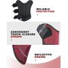 Harrison Howard Premium Shipping Boots for Horses Set of 4 Travel Boots Comfort and Protection During Travels with Touch(Red)