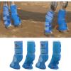 Harrison Howard Horse Fly Boots Perfect Contoured Fit Leg Guards Dense Mesh Boots with Ventilated Comfort Reliable Protection from Summer Elements Set of 4 Classic Black L(Sky Blue)