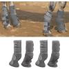Harrison Howard Horse Fly Boots Perfect Contoured Fit Leg Guards Dense Mesh Boots with Ventilated Comfort Reliable Protection from Summer Elements Set of 4 Classic Black L(Original Grey)