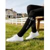 Harrison Howard Equestrian Knee-High Socks 3-Pairs Moisture-Wicking Silicone Anti-Slip Compatible with Long Boots/Short Boots(Plum/Azure/Black)