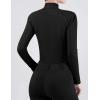 Harrison Howard Women’s Horse Riding Shirts Long Sleeve Rider Top Stand Collar with Embroidery Equestrian Show Shirts(Black)