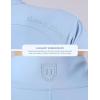 Harrison Howard Women’s Horse Riding Shirts Long Sleeve Rider Top Stand Collar with Embroidery Equestrian Show Shirts(Ice Blue)