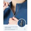 Harrison Howard Women’s Horse Riding Shirts Long Sleeve Rider Top Stand Collar with Embroidery Equestrian Show Shirts(Peacock Blue)