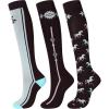Harrison Howard Women’s Equestrian Knee-High Socks 3-Pairs, Compatible with Equestrian Boots, Comfortable Moisture-Wicking(Tri-brown)