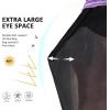 Harrison Howard Pro Luminous Horse Half Face Fly Mask Large Eye Space with Ears UV Protection for Horse Teal M(Gentle Lavendar)