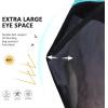 Harrison Howard Pro Luminous Horse Half Face Fly Mask Large Eye Space with Ears UV Protection for Horse Teal M(Teal)
