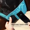 Harrison Howard Pro Luminous Horse Half Face Fly Mask Large Eye Space with Ears UV Protection for Horse Teal M(Teal)